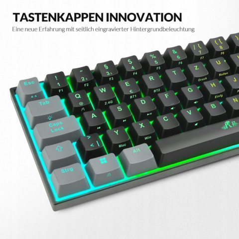 KLAWIATURA MECHANICZNA RII RK908 QWERTZ USB RGB Z PODŚWIETLENIEM