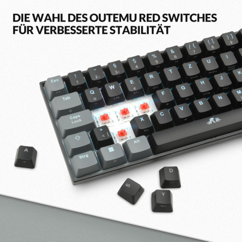 KLAWIATURA MECHANICZNA RII RK908 QWERTZ USB RGB Z PODŚWIETLENIEM