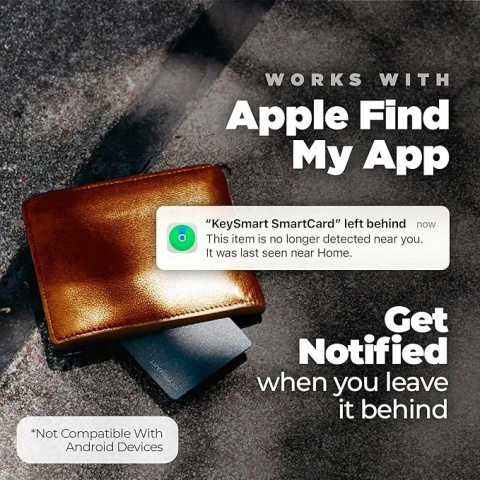 KeySmart Wallet karta lokalizująca portfel kompatybilna z Apple Find 3szt KeySmart Wallet karta lokalizująca portfel kompatybilna z Apple Find 3szt
