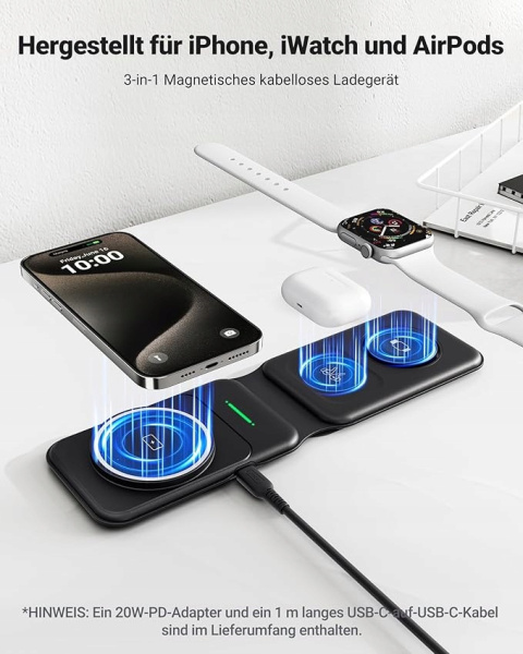 ŁADOWARKA INDUKCYJNA BEZPRZEWODOWA 3 W 1 DO APPLE IWATCH IPHONE AIRPODS ŁADOWARKA INDUKCYJNA BEZPRZEWODOWA 3 W 1 DO APPLE IWATCH IPHONE AIRPODS