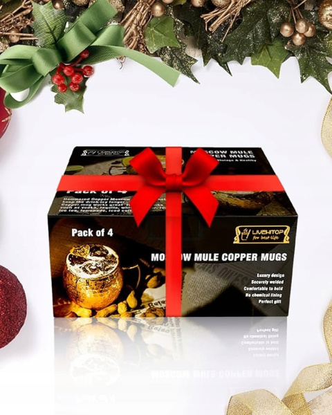 MOSCOW MULE KUBEK MOSCOW MULE ZESTAW 4 SZT., MIEDZIANY KUBEK NA KOKTAJL MOSCOW MULE KUBEK MOSCOW MULE ZESTAW 4 SZT., MIEDZIANY KUBEK NA KOKTAJL