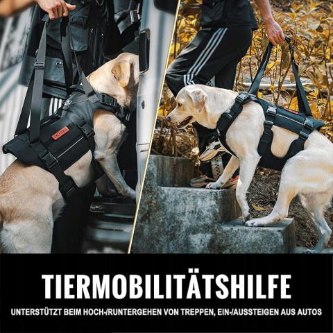 ONETIGRIS SZELKI TAKTYCZNE UPRZĄŻ ROZMIAR M Z UCHWYTEM CZARNE