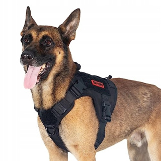 ONETIGRIS Taktyczna Kamizelka Dla Psa 1000D Nylon Czarna Rozmiar L