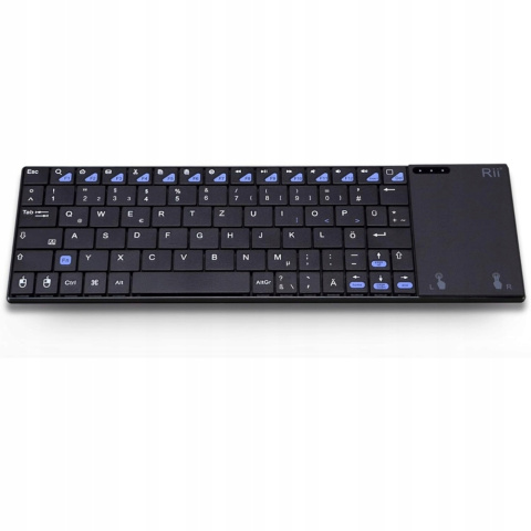 Rii Bezprzewodowa klawiatura z touchpadem, QWERTZ, 2,4 GHz Rii Bezprzewodowa klawiatura z touchpadem, QWERTZ, 2,4 GHz
