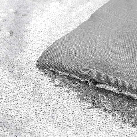 2x Poszewka Dekoracyjna z Cekinami MIULEE 40x40 cm Glamour - Srebrny 2x Poszewka Dekoracyjna z Cekinami MIULEE 40x40 cm Glamour - Srebrny