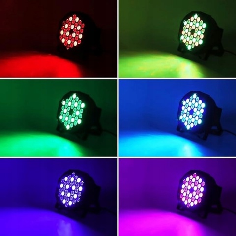 4x Reflektory LED RGB 36 DMX 7CH - 72W z Pilotem Oświetlenie Sceniczne 4x Reflektory LED RGB 36 DMX 7CH - 72W z Pilotem Oświetlenie Sceniczne