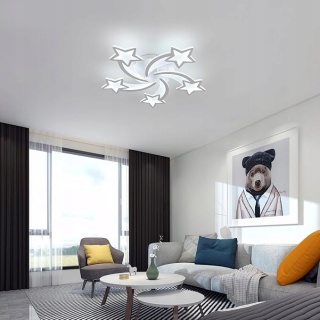 Lampa Sufitowa LED 50W Ściemnialna z Pilotem Żyrandol LED 3000K-6500K