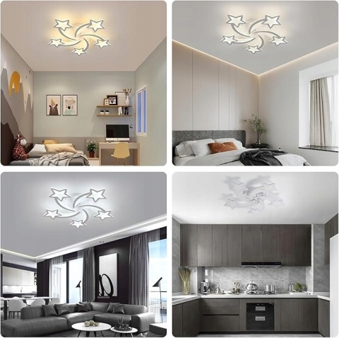 Lampa Sufitowa LED 50W Ściemnialna z Pilotem Żyrandol LED 3000K-6500K Lampa Sufitowa LED 50W Ściemnialna z Pilotem Żyrandol LED 3000K-6500K