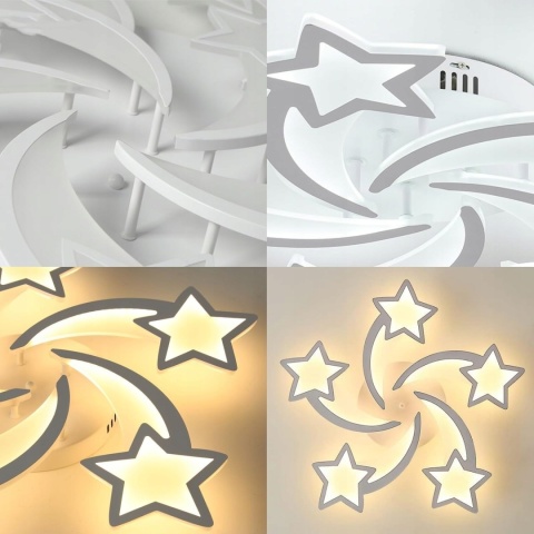 Lampa Sufitowa LED 50W Ściemnialna z Pilotem Żyrandol LED 3000K-6500K Lampa Sufitowa LED 50W Ściemnialna z Pilotem Żyrandol LED 3000K-6500K