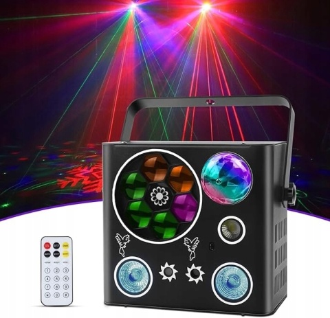 Oświetlenie Sceniczne LED 5w1 Reflektor Dyskotekowy RGB Sterowanie Muzyką Oświetlenie Sceniczne LED 5w1 Reflektor Dyskotekowy RGB Sterowanie Muzyką