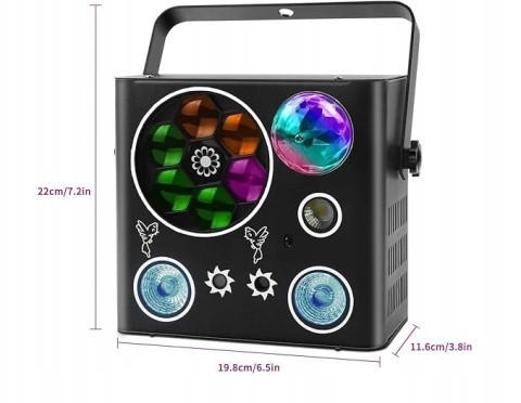 Oświetlenie Sceniczne LED 5w1 Reflektor Dyskotekowy RGB Sterowanie Muzyką Oświetlenie Sceniczne LED 5w1 Reflektor Dyskotekowy RGB Sterowanie Muzyką