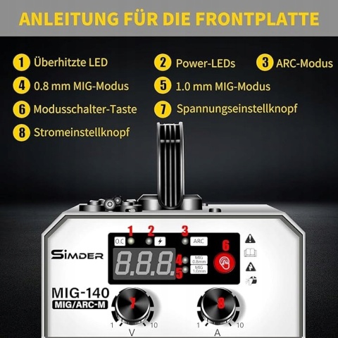 Spawarka elektrodowa z drutem 140A 2 w 1 MIG MMA Inverter MIG Spawarka elektrodowa z drutem 140A 2 w 1 MIG MMA Inverter MIG