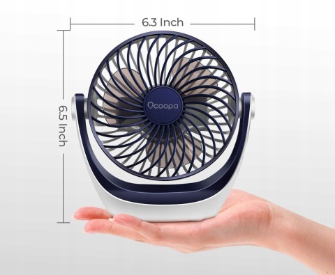 Wentylator Biurkowy USB OCOOPA 3 Prędkości Cichy Wiatrak Obrotowy 360° Wentylator Biurkowy USB OCOOPA 3 Prędkości Cichy Wiatrak Obrotowy 360°