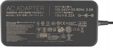 Zasilacz 19V 6.32A 120W do ASUS PA-1121-28 A15-120P1A Ładowarka + Kabel Zasilacz 19V 6.32A 120W do ASUS PA-1121-28 A15-120P1A Ładowarka + Kabel