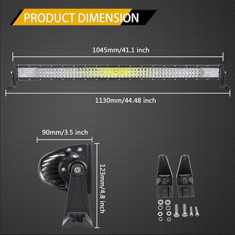 AUXTINGS 42 cale 540W 3-rzędowa listwa oświetleniowa LED