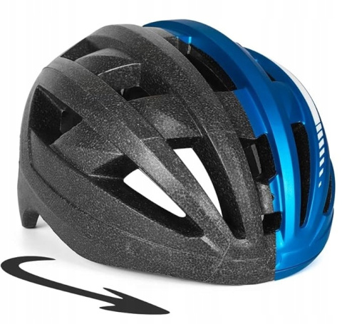 Kask rowerowy MTB LED z magnetycznym wizjerem Zdejmowana osłona - Rozmiar M