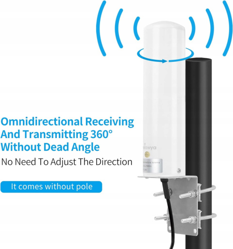 Antena Zewnętrzna do Routera Modemu 4G LTE SMA/TS9 Wzmacniająca 10-12 dBi