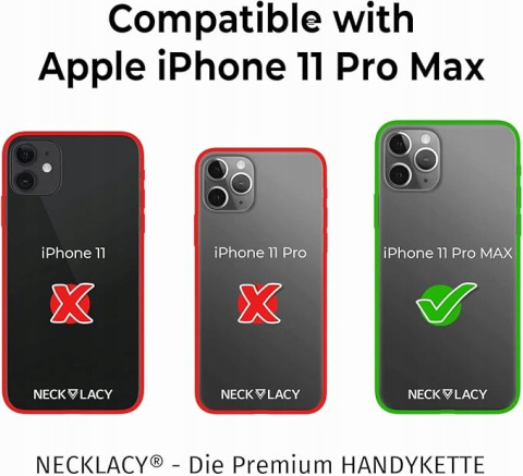 Etui Case iPhone 11 Pro Max Przezroczysty z Sznurkiem Plecki Pokrowiec