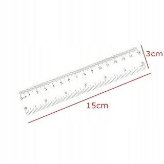 Linijka z przezroczystego tworzywa sztucznego linijka prosta 15cm