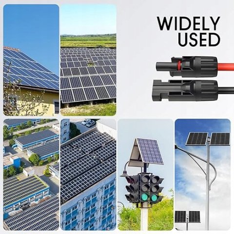 Przewód solarny o przekroju 6 mm² Kabel Fotowoltaiczny Przedłużacz 1m